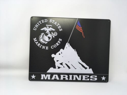 US Marines Iwo Jima 15"x12" Tin Sign
