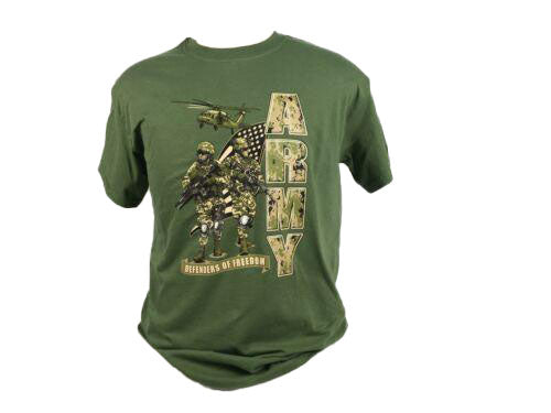 Army Defenders of Freedom Military Green T-Shirt