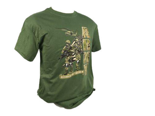 Army Defenders of Freedom Military Green T-Shirt