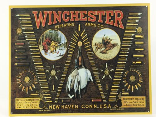 Winchester Repeating Arms Co. Tin Sign 12"x16"