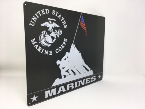 US Marines Iwo Jima 15"x12" Tin Sign