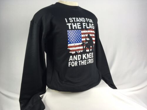 I Stand For The Flag And Kneel For The Cross Black Sweatshirt