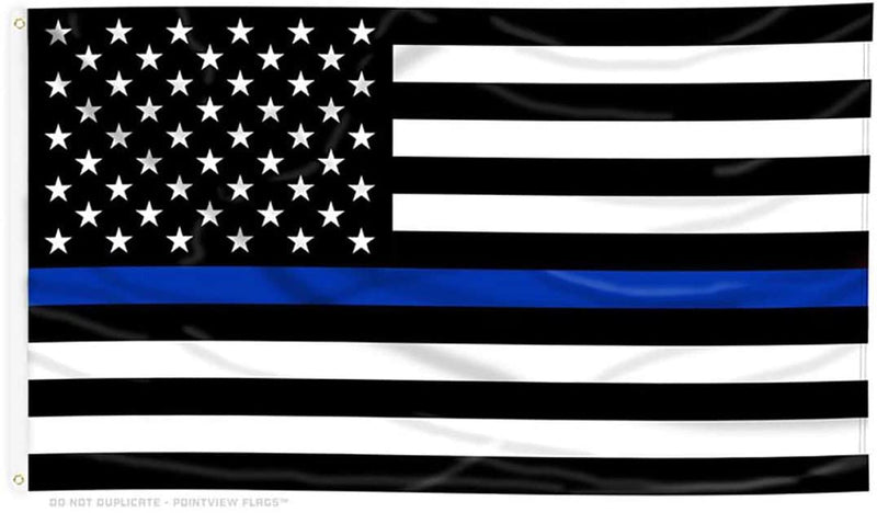 Police Thin Blue Line American Flag 3'x5'