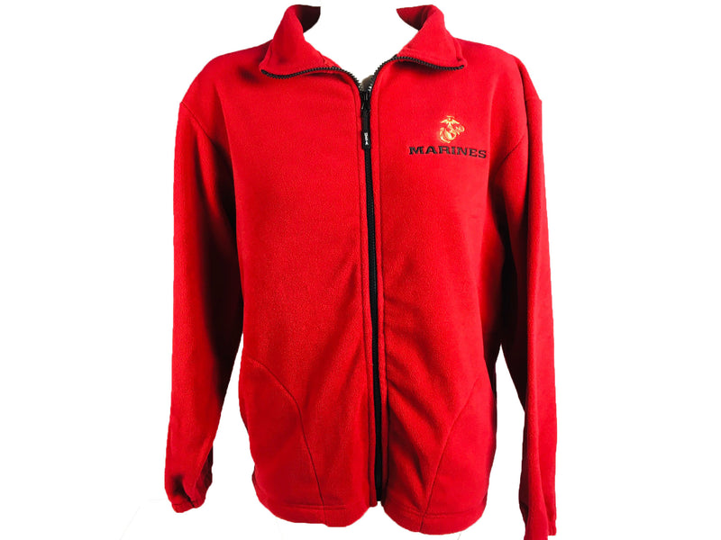 Men's US Marines Red Fleece Jacket