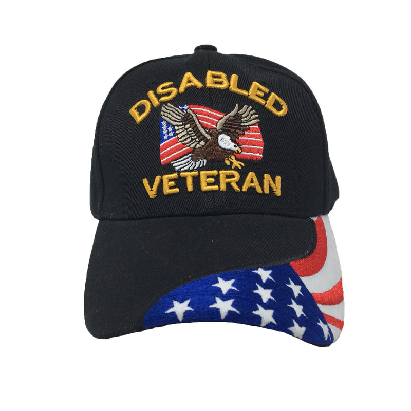 Disabled Veteran Baseball Hat - American Flag