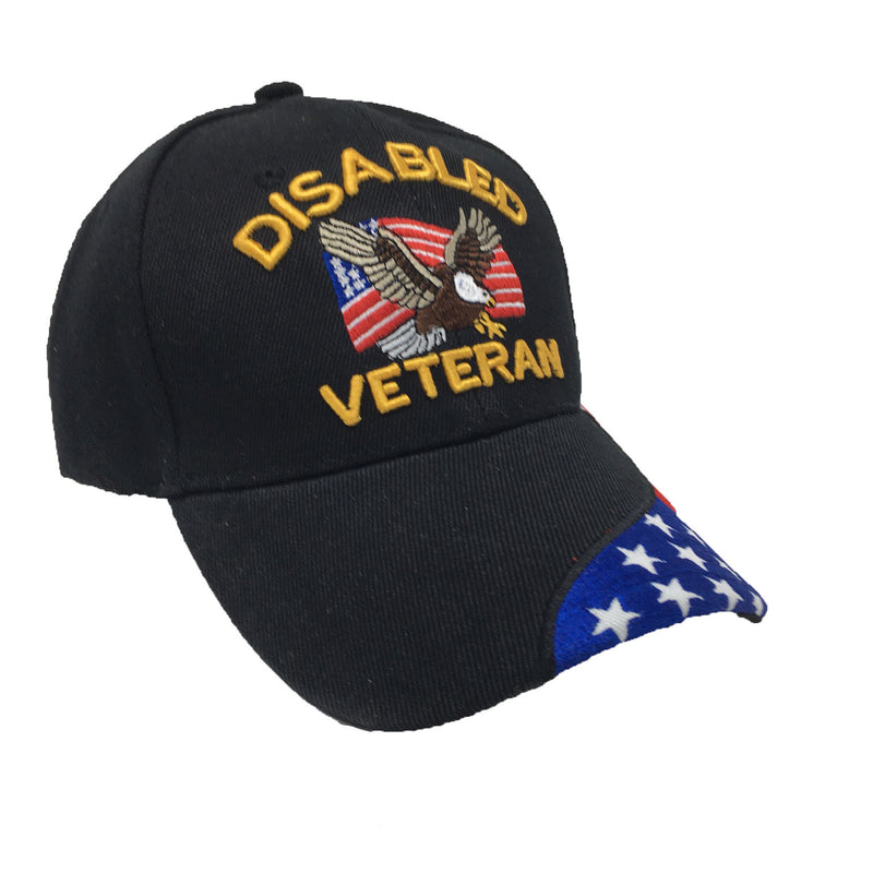 Disabled Veteran Baseball Hat - American Flag