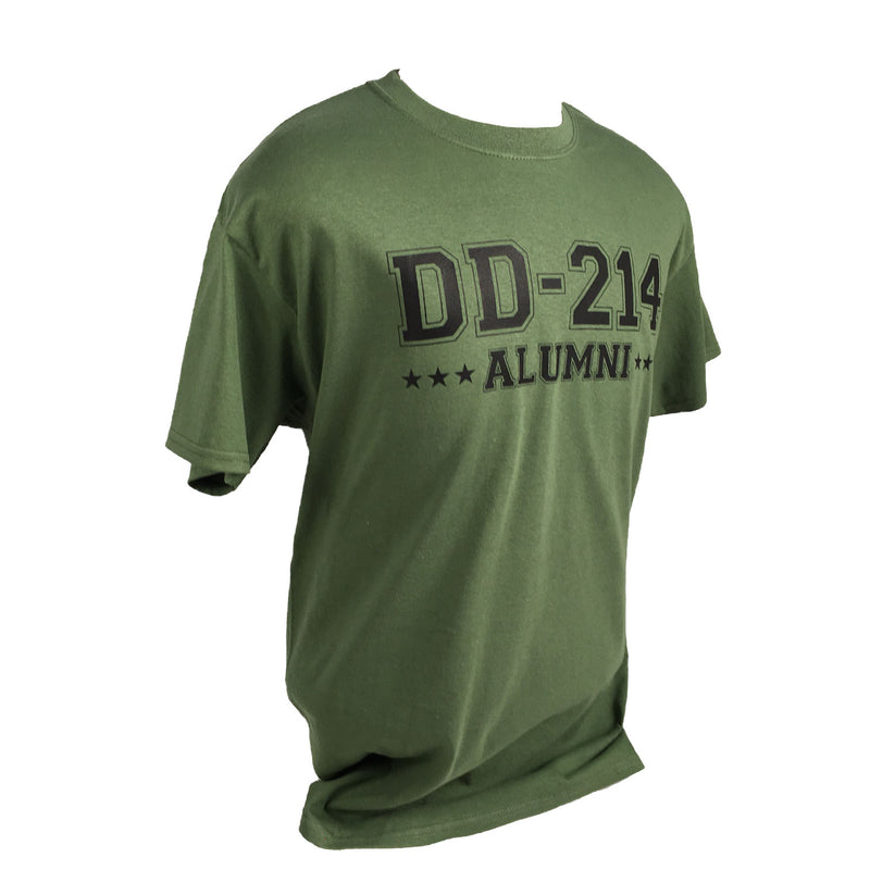 DD-214 Alumni US Armed Forces Military Green T-Shirt
