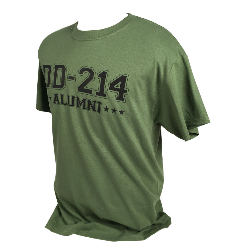 DD-214 Alumni US Armed Forces Military Green T-Shirt