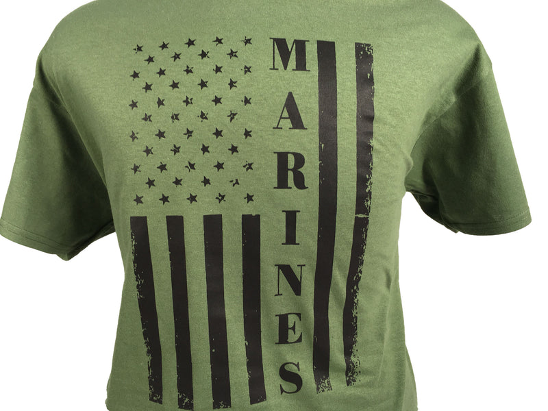 US Marines Military Green Flag T-Shirt
