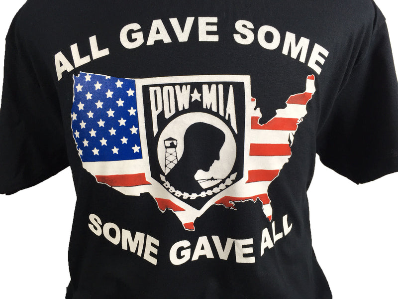 All Gave Some Some Gave All POW-MIA Black T-Shirt