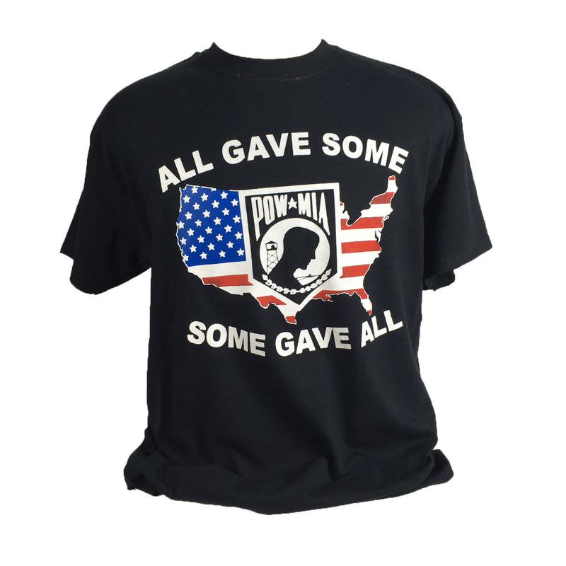 All Gave Some Some Gave All POW-MIA Black T-Shirt