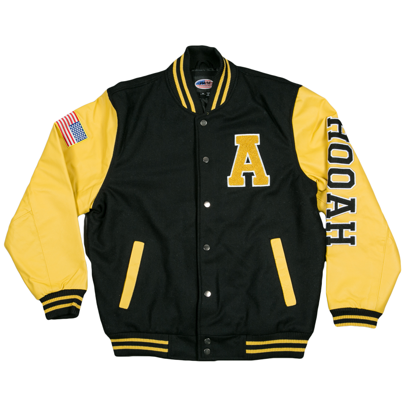 Men's US Army Black and Gold Varsity Jacket