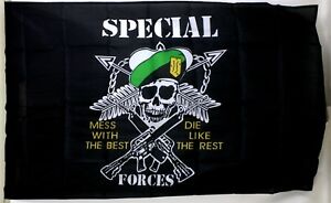 Special Forces Mess With The Best Die Like The Rest 3'x5' Flag